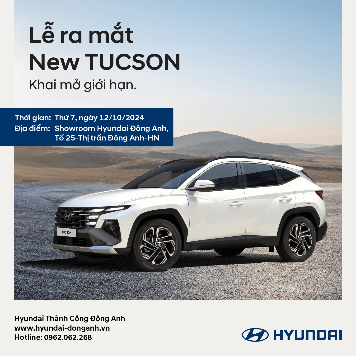 LỊCH RA MẮT NEW TUCSON TẠI ĐẠI LÝ HYUNDAI ĐÔNG ANH