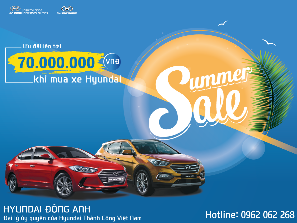Ưu đãi lên tới 70.000.000 VNĐ khi mua xe Hyundai